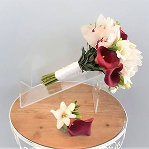 Свадебный букет с каллами и орхидеями "Марго"