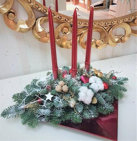 Рождественская композиция "Праздник со свечами"